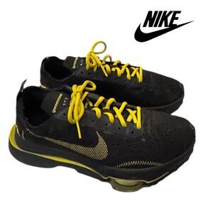 Nike Women’s Air Zoom Black Yellow Custom Sneakers 8.5